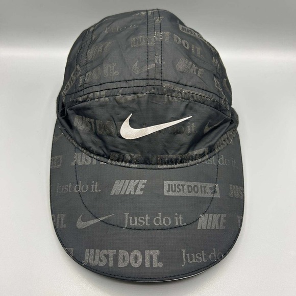 Nike Tailwind Ghost Flash Dri-Fit Hat Men Black All Over Print Strap Back Cap